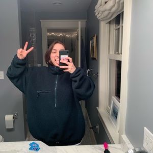 LL BEAN PULLOVER FLEECE GREEN